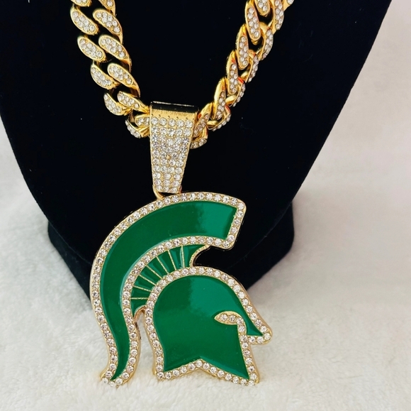 Michigan State Spartans Iced Style Chain Necklace 20